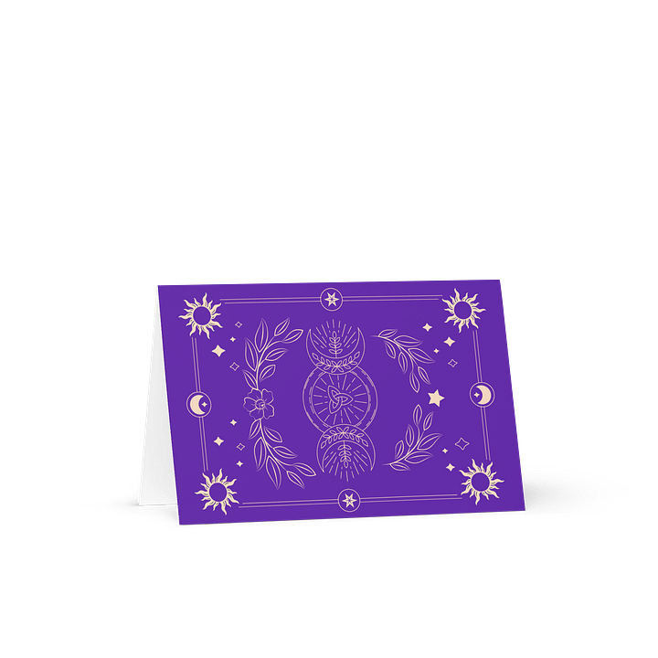 Maiden Mother Crone Purple Tarot Card 4×6 Greeting Card product image (1)