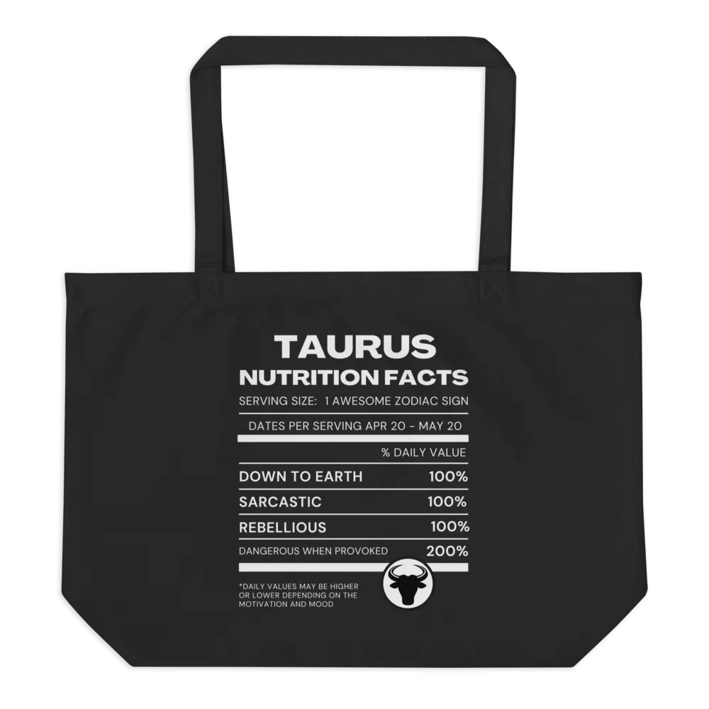 Taurus Nutrition Facts Tote product image (1)