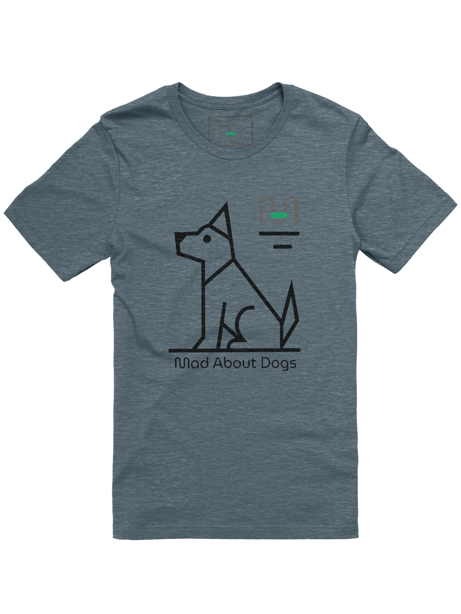 Mad About Dogs – Geometric Monochrome Tee - M-Art & Design product image (3)