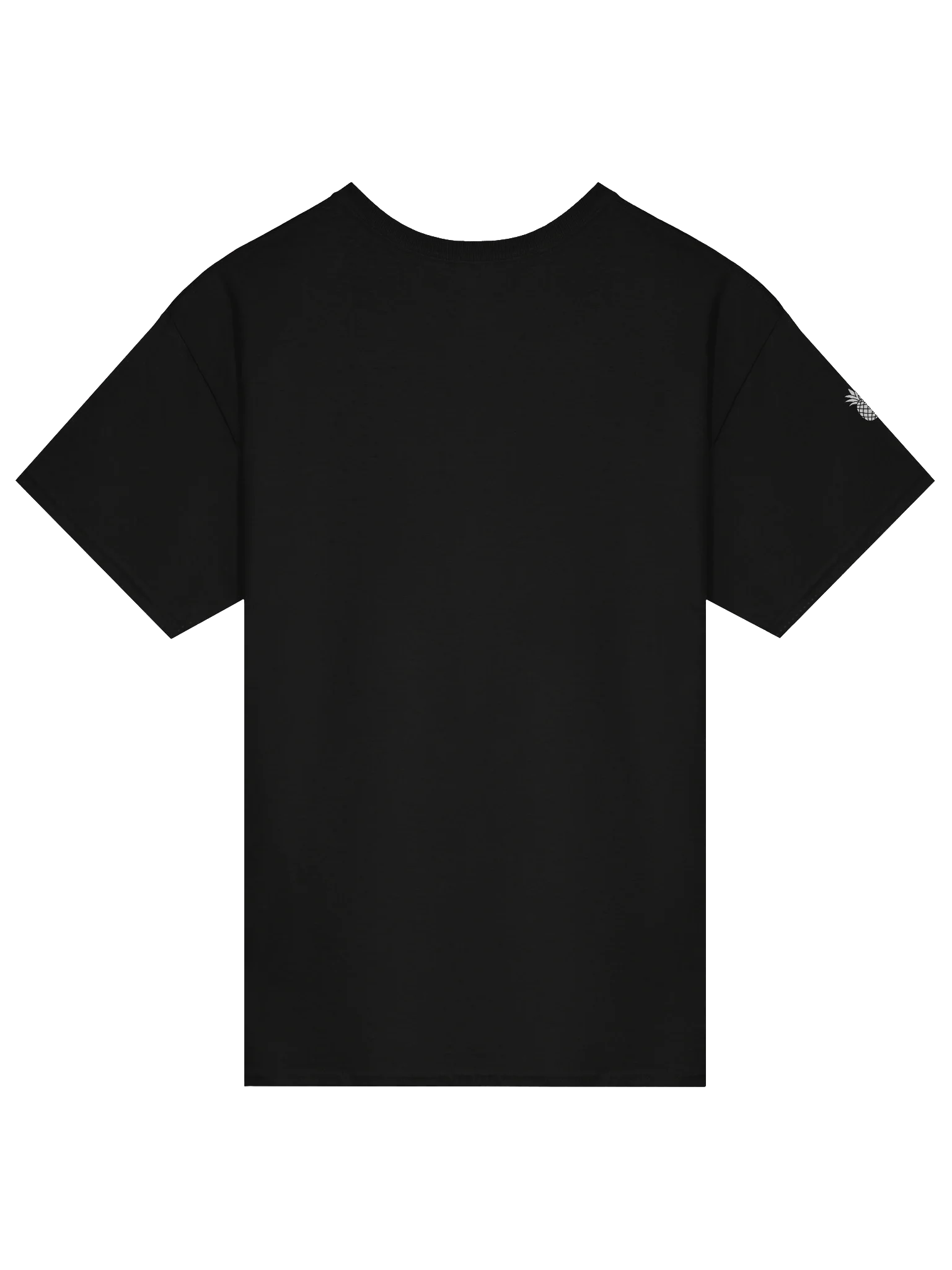 Boxy Fit Lucky Pineapple® Minimalist Sleeve Solid Color Unisex T-Shirt (Black & Dark Colors) product image (13)