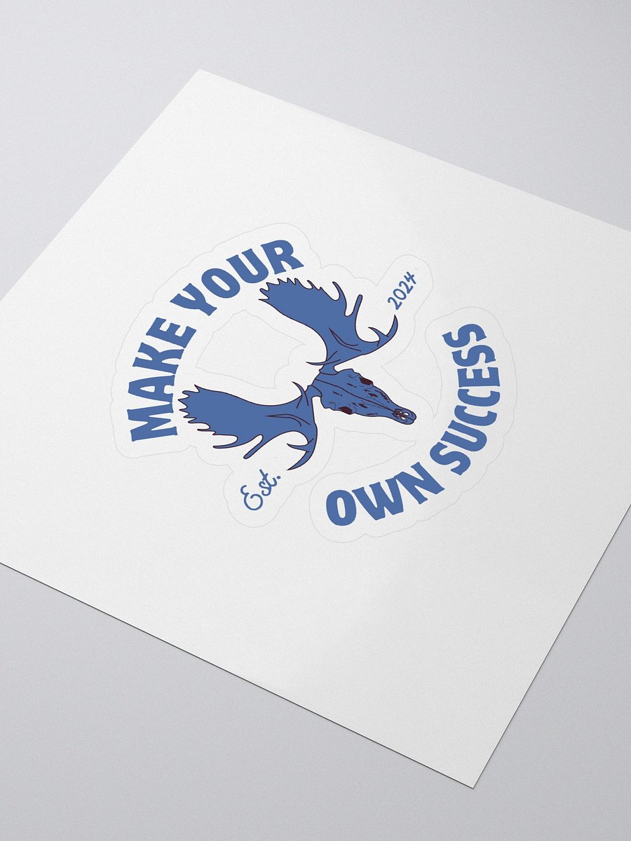 Blue Moose Skull - Make Your Own Success - Sticker product image (3)