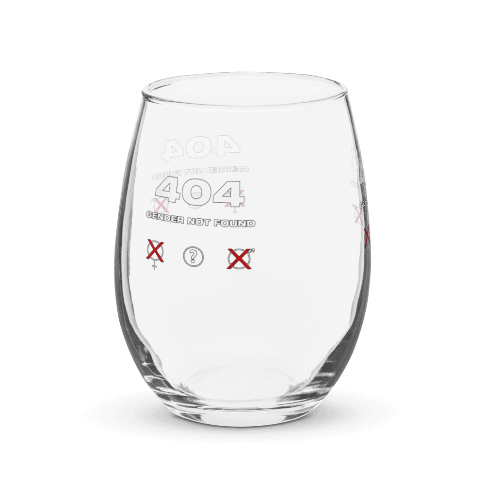 404 Gender not Found Wine Glass product image (4)