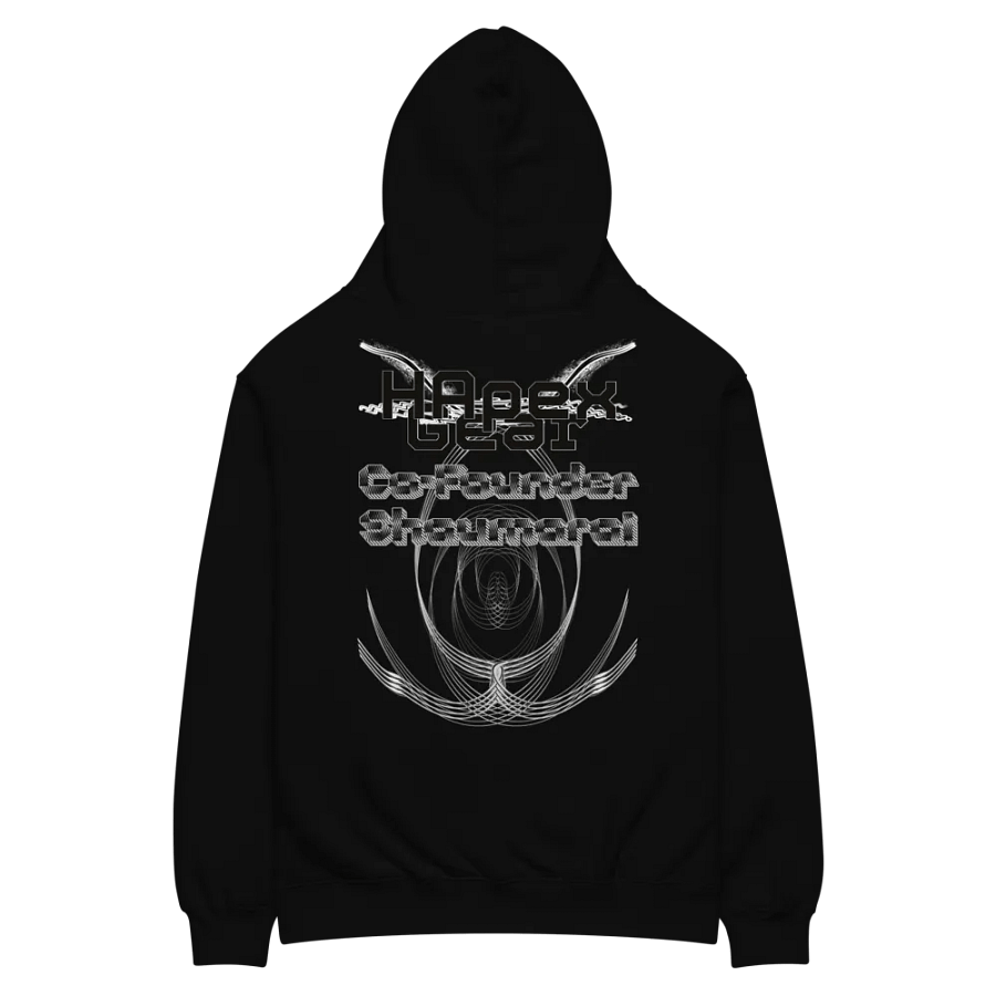 Unisex Premium Oversized Hoodie - Embroidered - Co Founder Shaumarai - Black HApex Gear Black Logo product image (3)