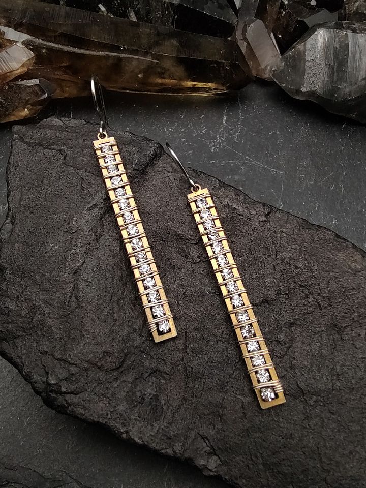 Earrings Brass Copper - Glimmer Stick product image (1)