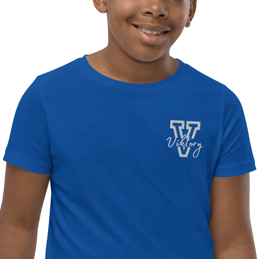 Kids Shirt Blue (white logo) product image (9)