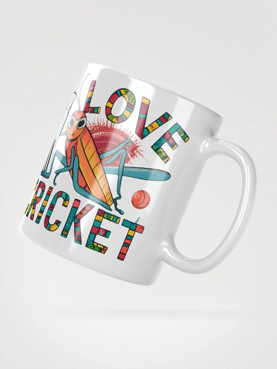 Cheerful I Love Cricket Mug for Sports Fans product image (3)