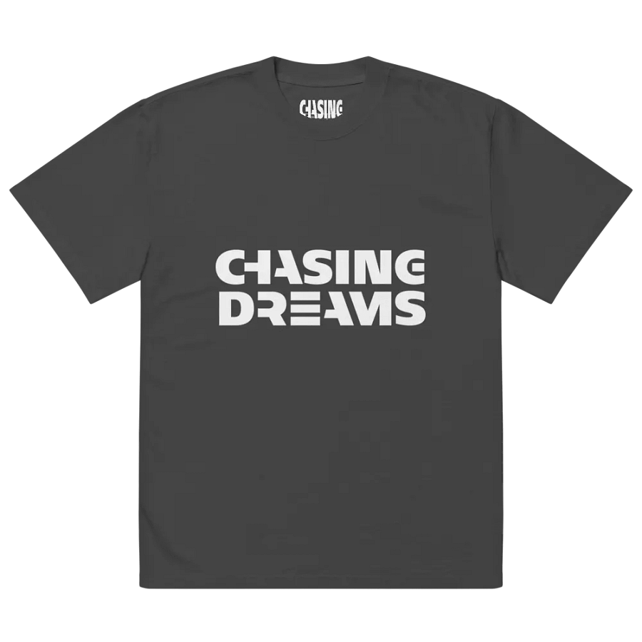 Chasing Dreams Premium Oversized Faded T-Shirt (white logo) product image (2)