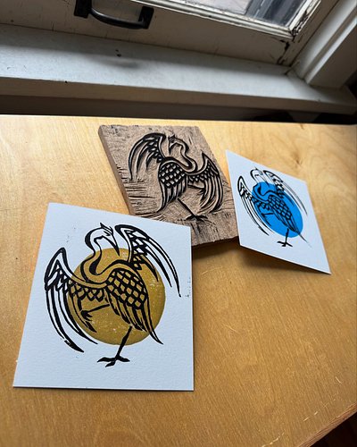 anotha one
.

prints for sale - dm me :)
.
#print #printmaking #art #traditionalart #linoprint #linocut #woodcut #woodcarving...