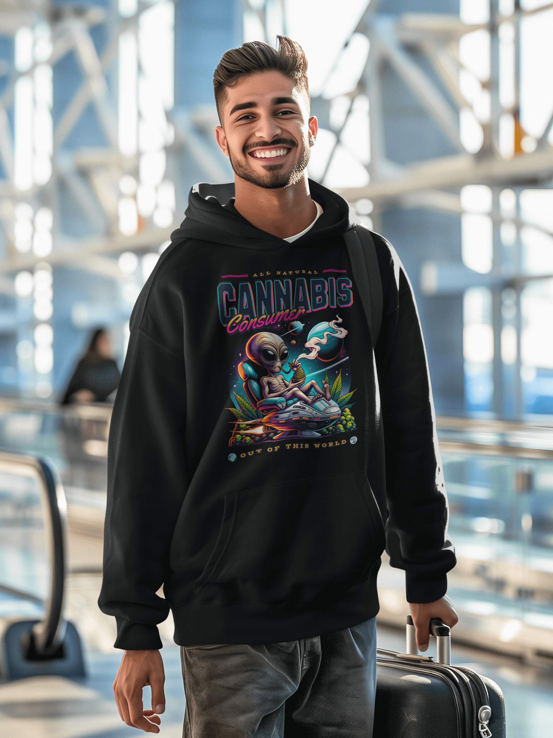 Out of This World - Alien Cannabis Consumer | Premium Unisex Hoodie product image (1)