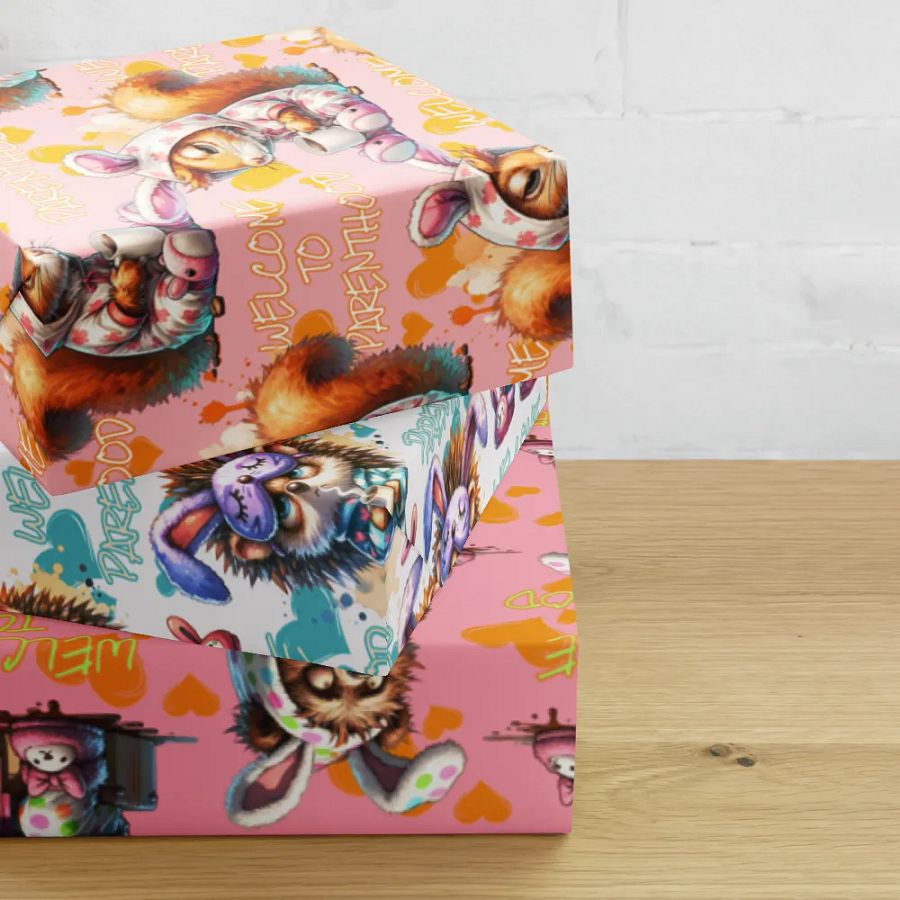 New Parents Funny Gift Wrapping Paper 3 Sheet Set Welcome To Parenthood #2 product image (2)