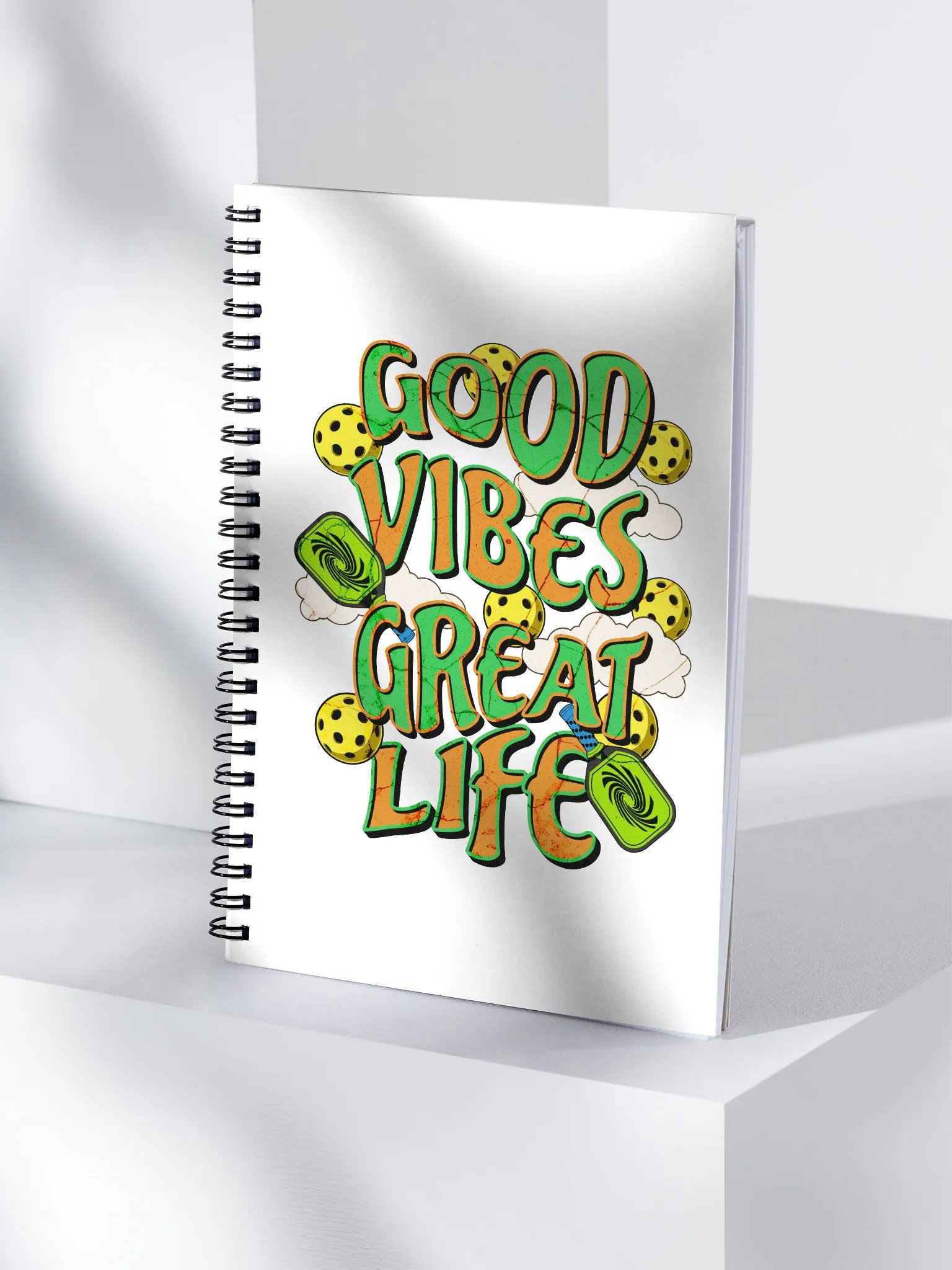 Good Vibes Great Life Pickleball Spiral Notebook product image (1)