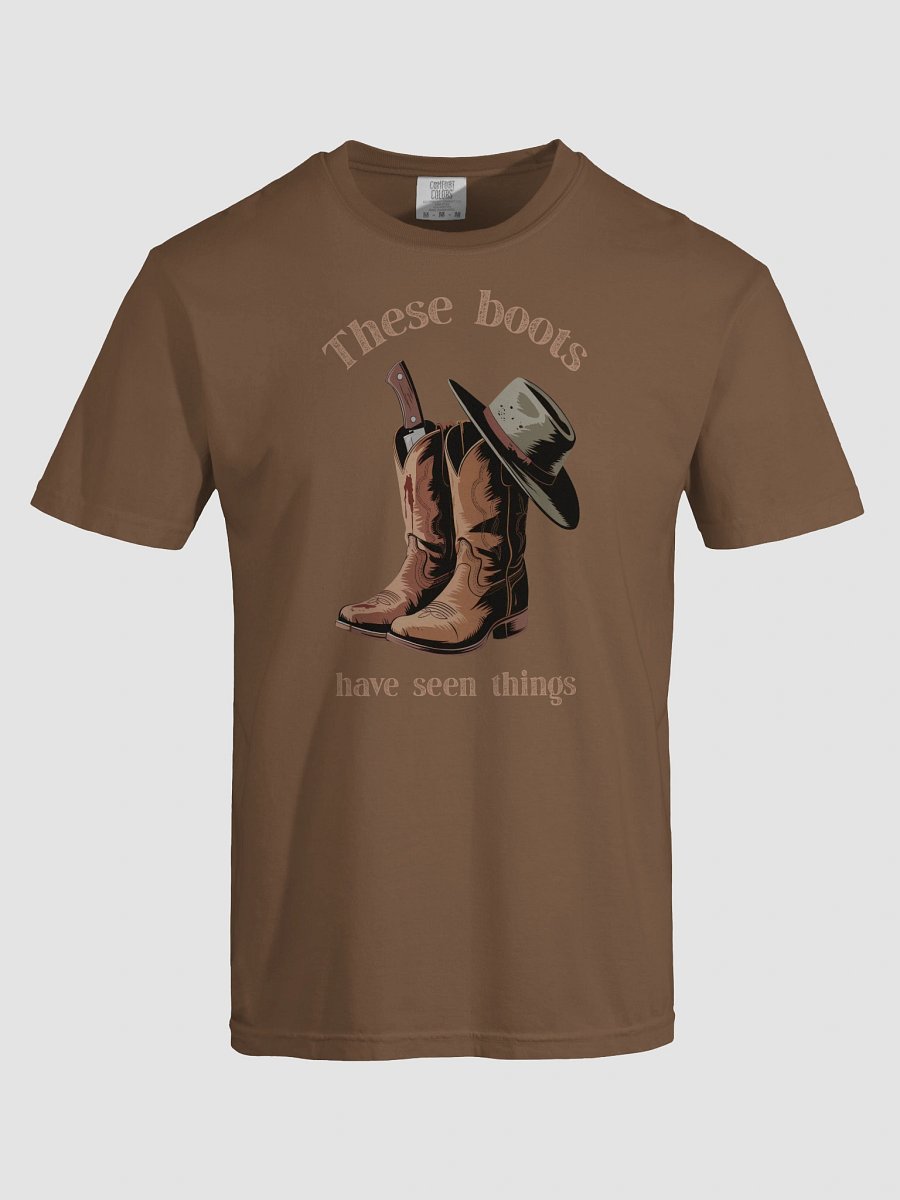 These Boots Have Seen Things - Western True Crime Gift Tee - Dark product image (6)
