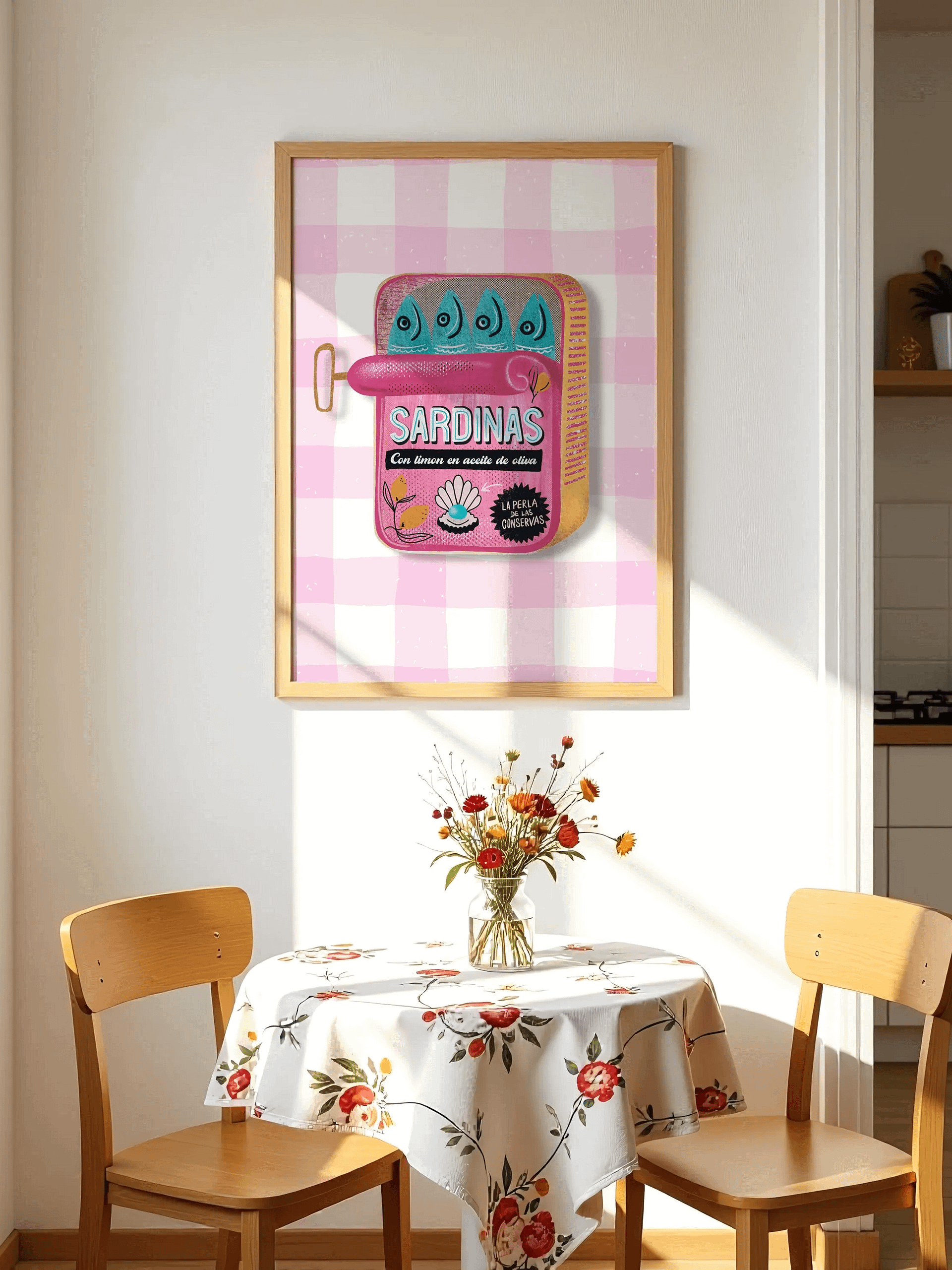 Sardines Print Sardine Tin Vintage Poster Retro Sardine Wall Art Fish Print product image (5)