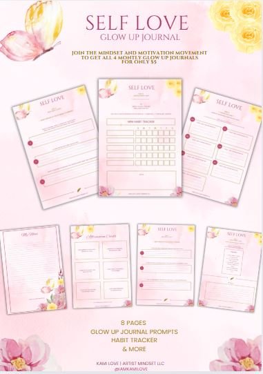 Self Love Glow Up Journal + 6 Affirmation Cards product image (2)