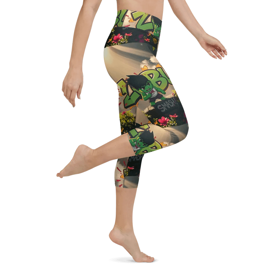 Zabu Smash! 90s Yoga Capri Leggings product image (8)