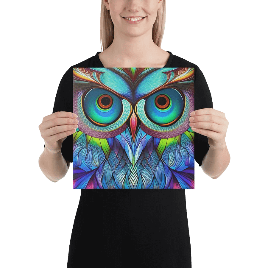 Fantasy Fractal Owl Art - v8 product image (2)