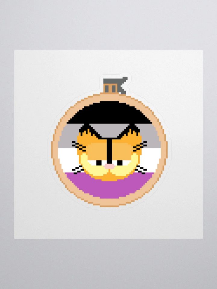 Garfield cross stitch sticker (asexual) product image (1)