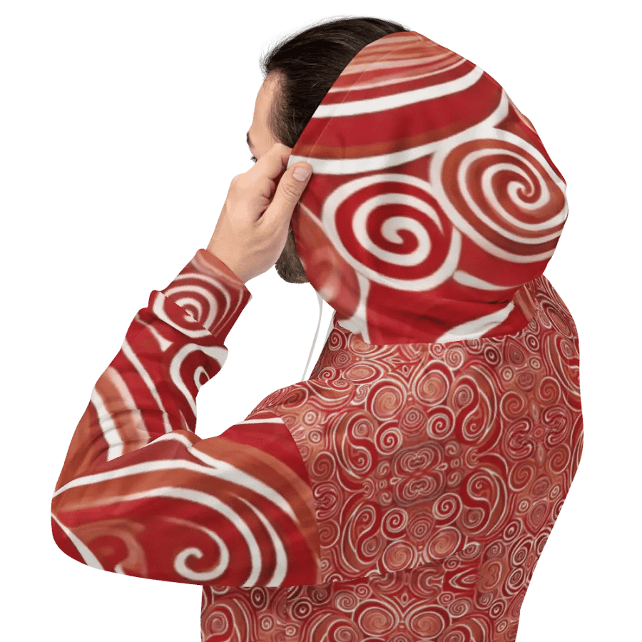 Funky Cherry Swirls Liquid Tie-Dye Hoodie product image (4)