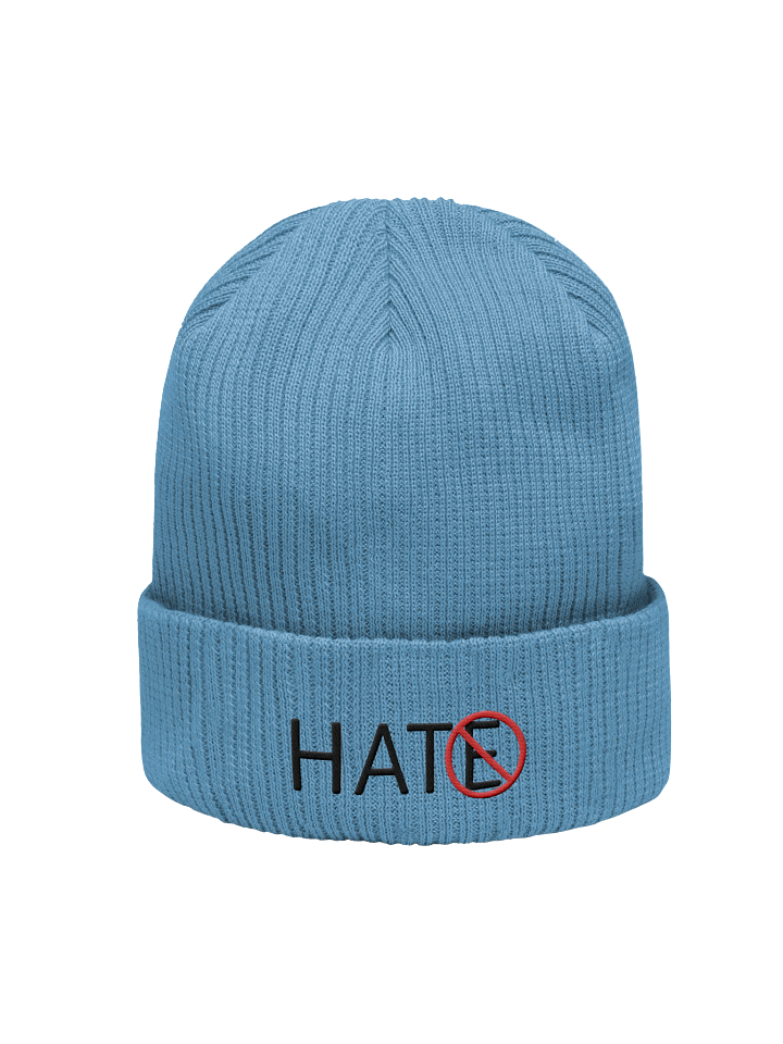 No Hate Organic Beanie - Black Lettering product image (1)