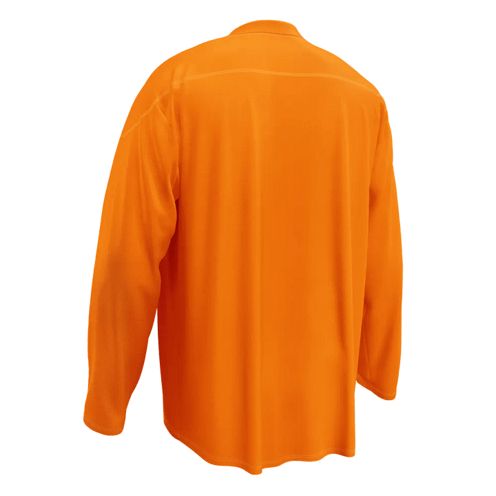 Plain Color Orange Hockey Fan Jersey product image (2)