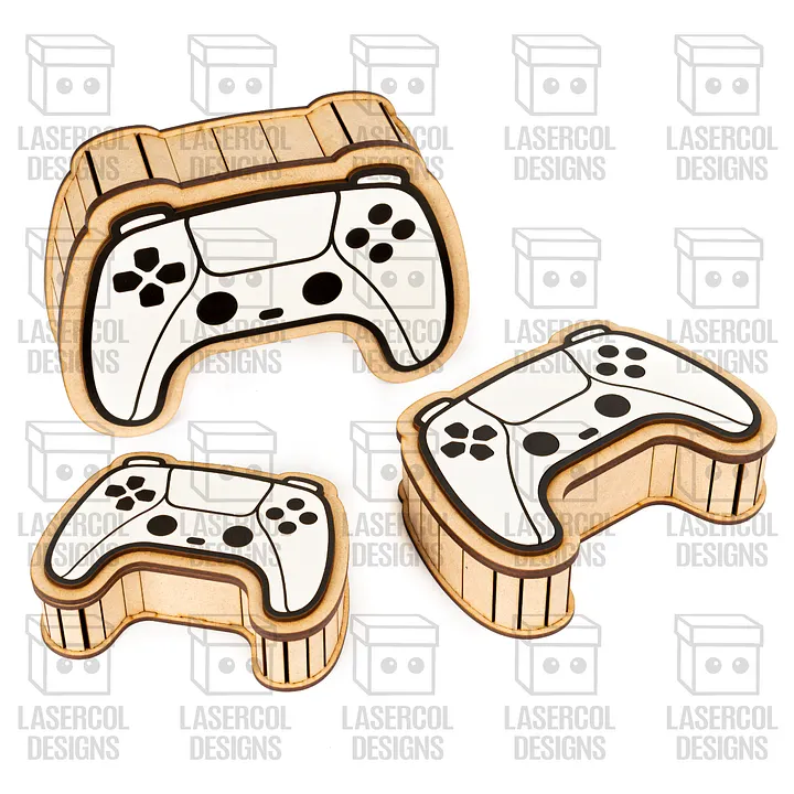 Controller Shaped Boxes Set 1 (3 Sizes) - Laser Cut Files product image (2)