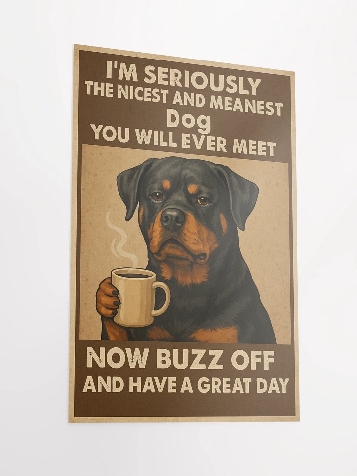 Buzz Off Rottweiler Poster Poster product image (6)