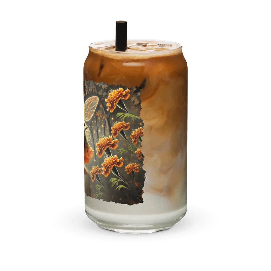 Enchanted Marigold Fairy Glass with Optional Lid and Straw product image (42)