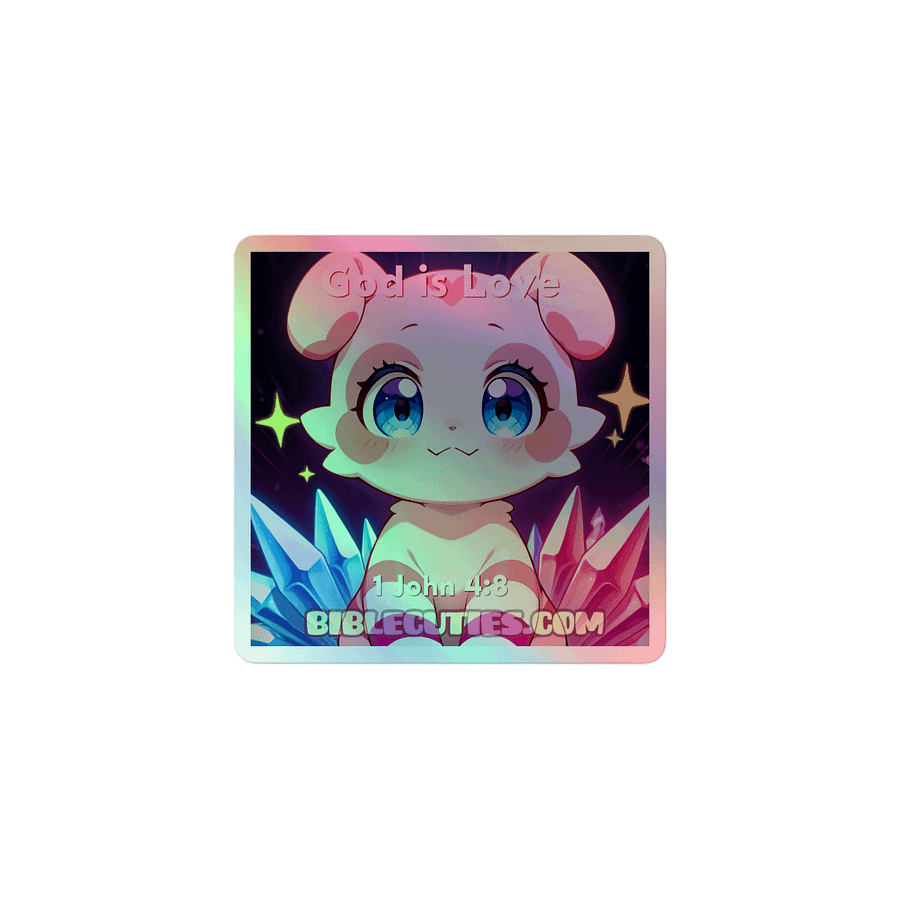 Bible Cuties Anna - God is Love - 1 John 4:8  Holographiic Sticker product image (1)