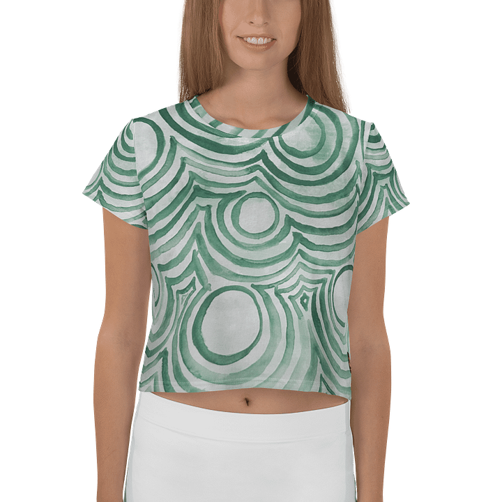 "Green Swirl" Crop Top product image (1)