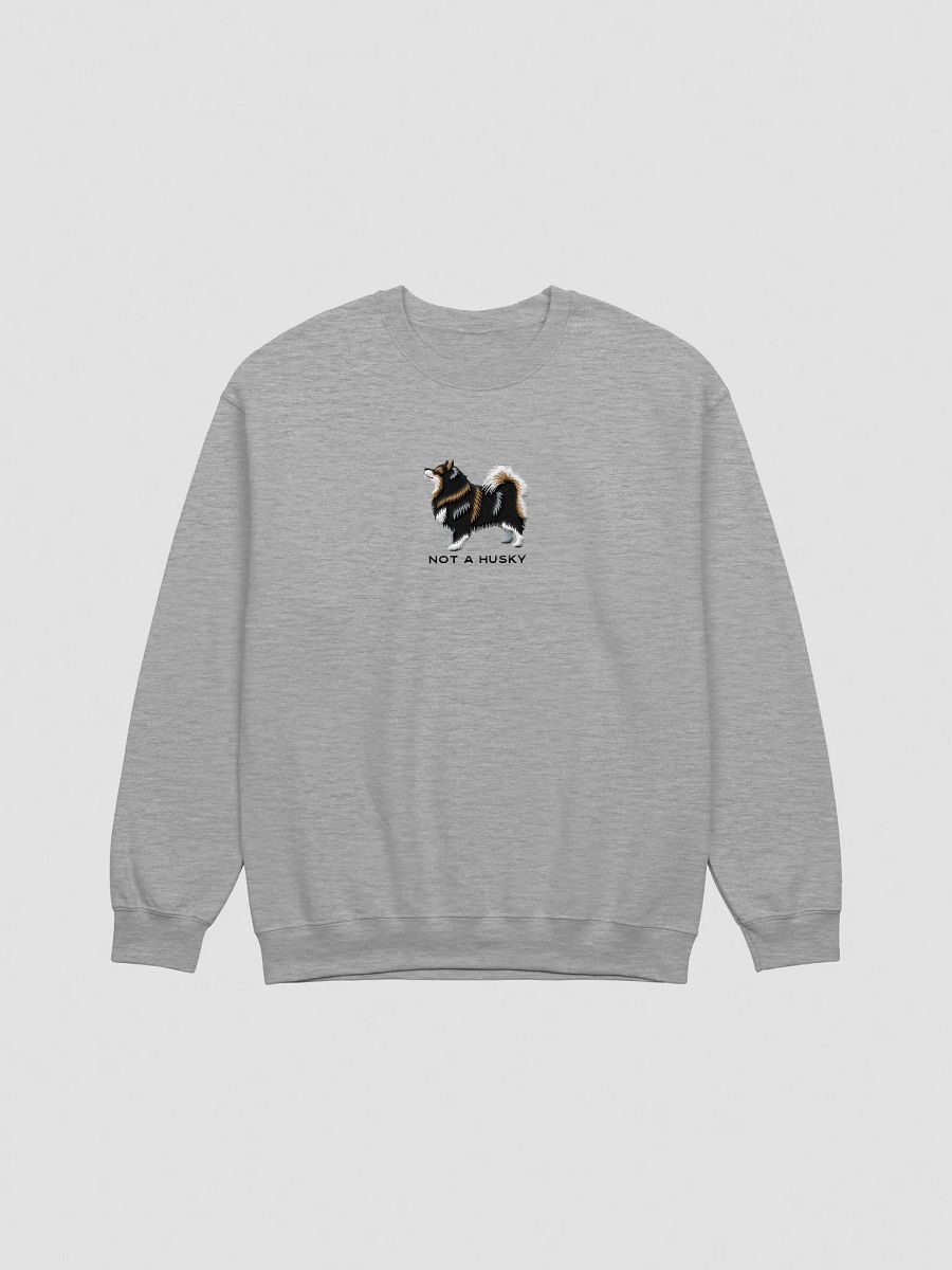Not a Husky Sweatshirt (Embroidered) of a Finnish Lapphund product image (10)