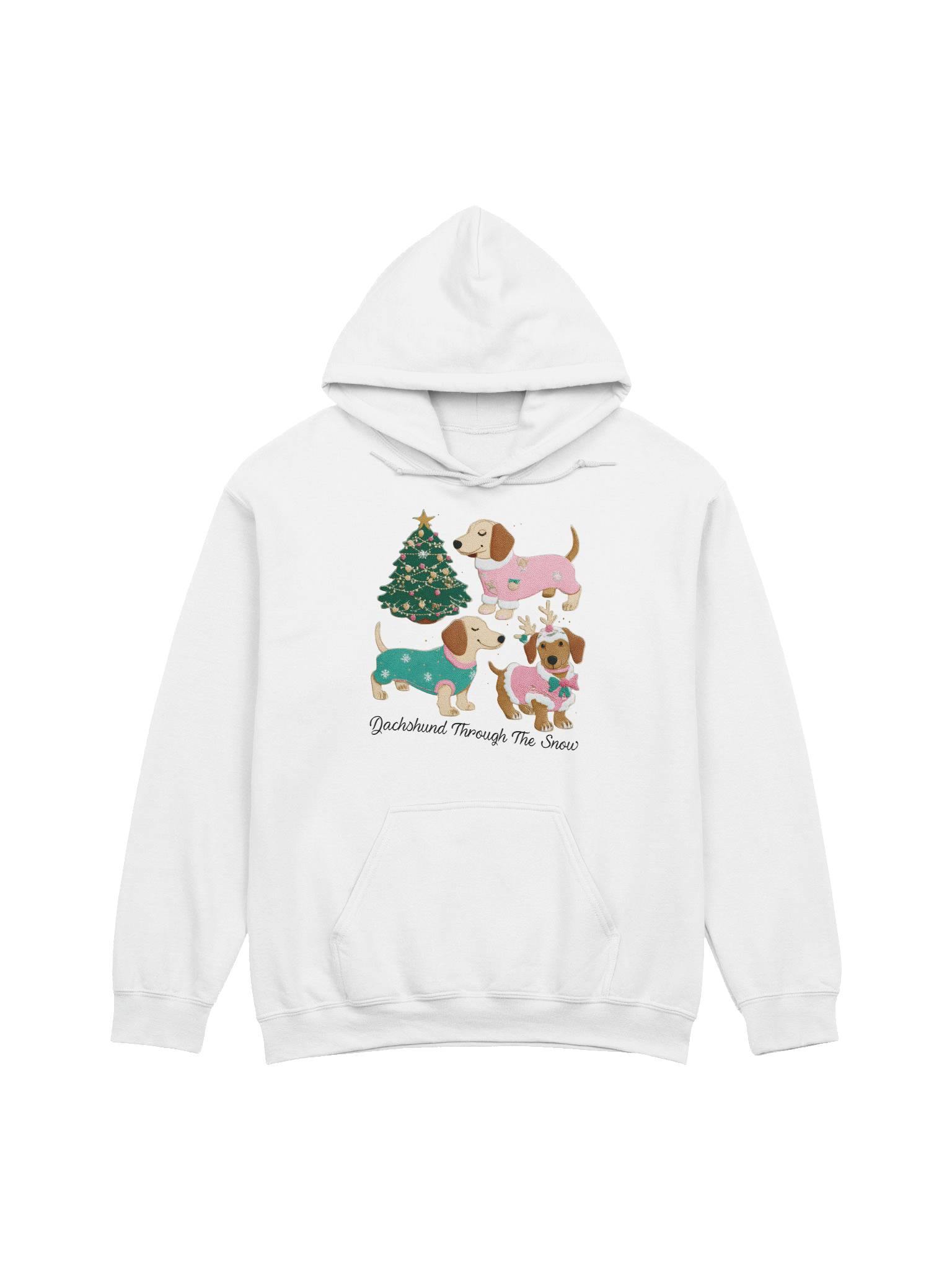 Festive Dachshund Sweater Dogs Christmas Hoodie – Cute Holiday Pup Pullover product image (1)