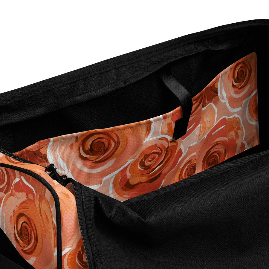 Peach Roses in Bloom All-Over Duffle Bag product image (6)