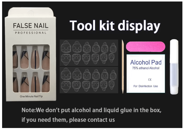 cutesy dark blue nail art product image (2)