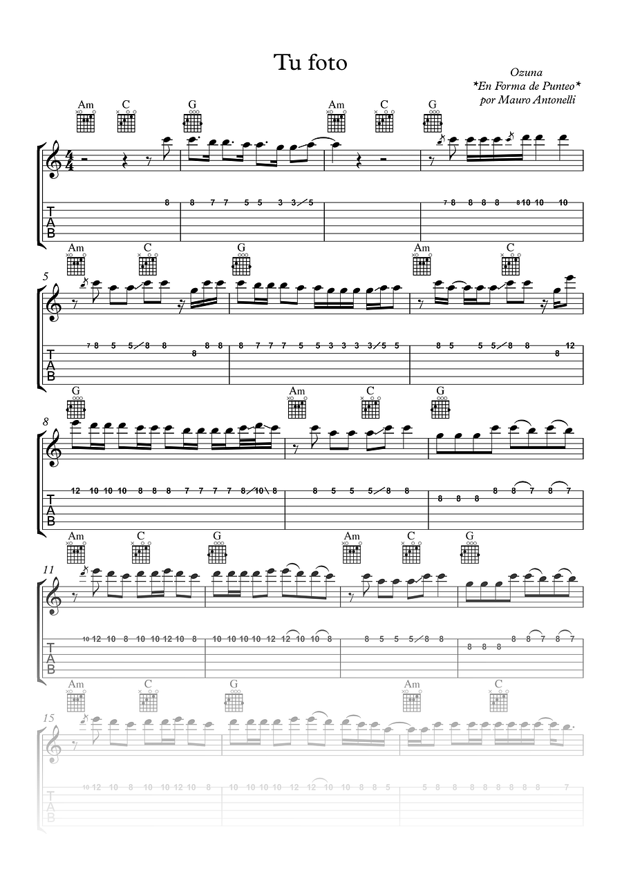 Tu foto - Partitura + Tab + Acordes + Pista product image (1)