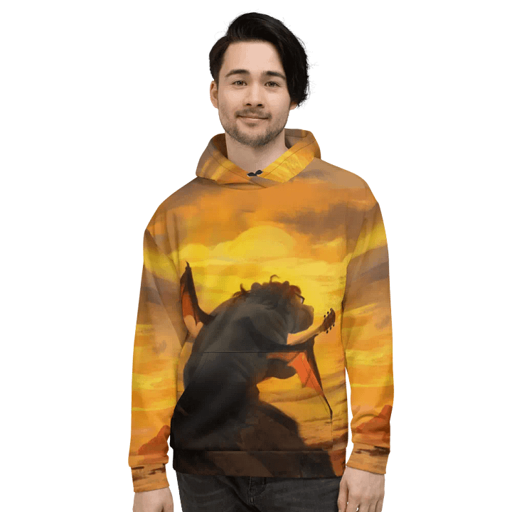 Orange Hippo Fullprint Hoodie product image (2)
