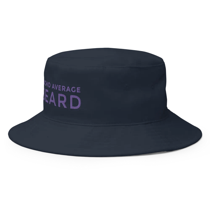 Nacho Average Beard Navy Bucket Hat (Purple Embroidery) product image (2)