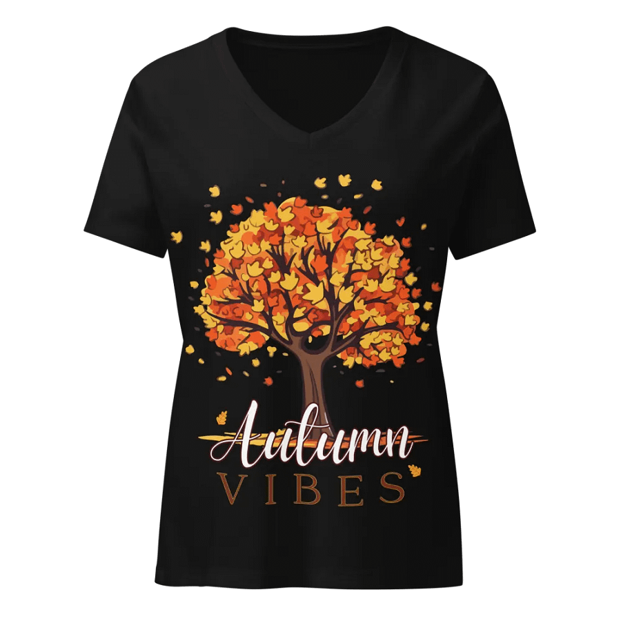 Autumn Vibes Tree V-Neck Tee product image (1)