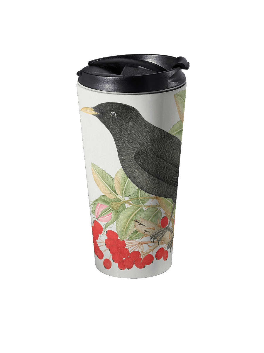 Whimsical Bird and Rose. Stainless Steel Mug product image (2)