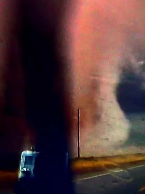 Archive footage of an EF4 tornado crossing the road right in front of the team near Tipton, Oklahoma. What a chase day! 11.7.11 #weather #nature #science #ef4 #tornado #twisters #twister 