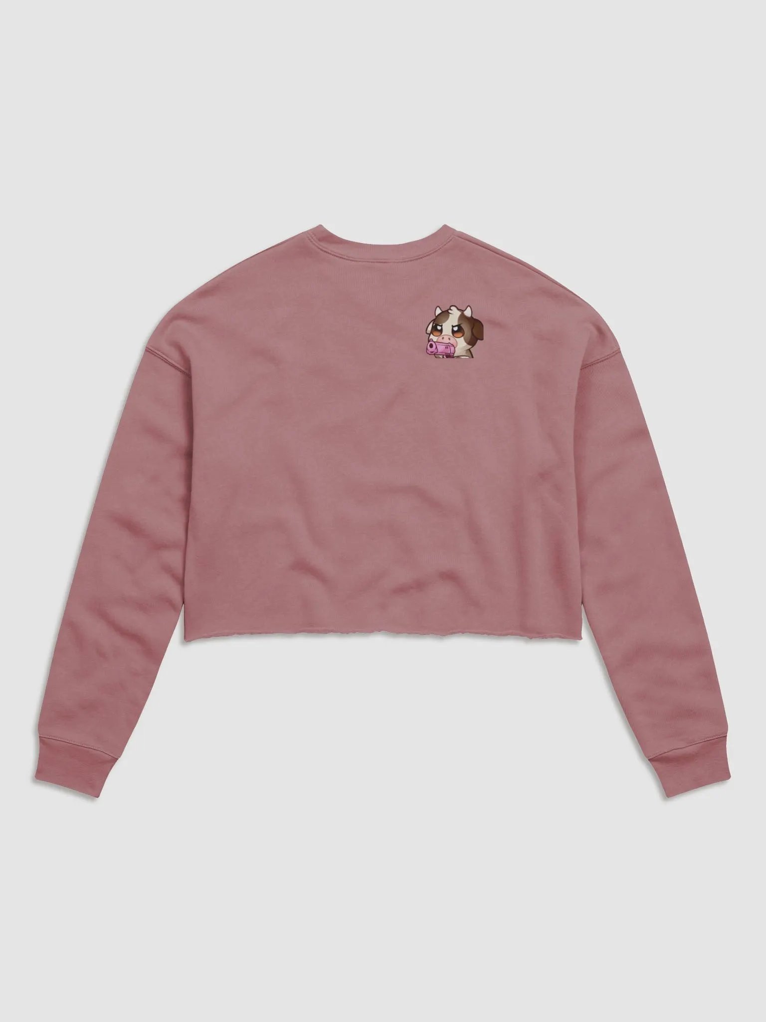 Women's Fleece Cropped Gun Emoote Crewneck Sweatshirt product image (23)
