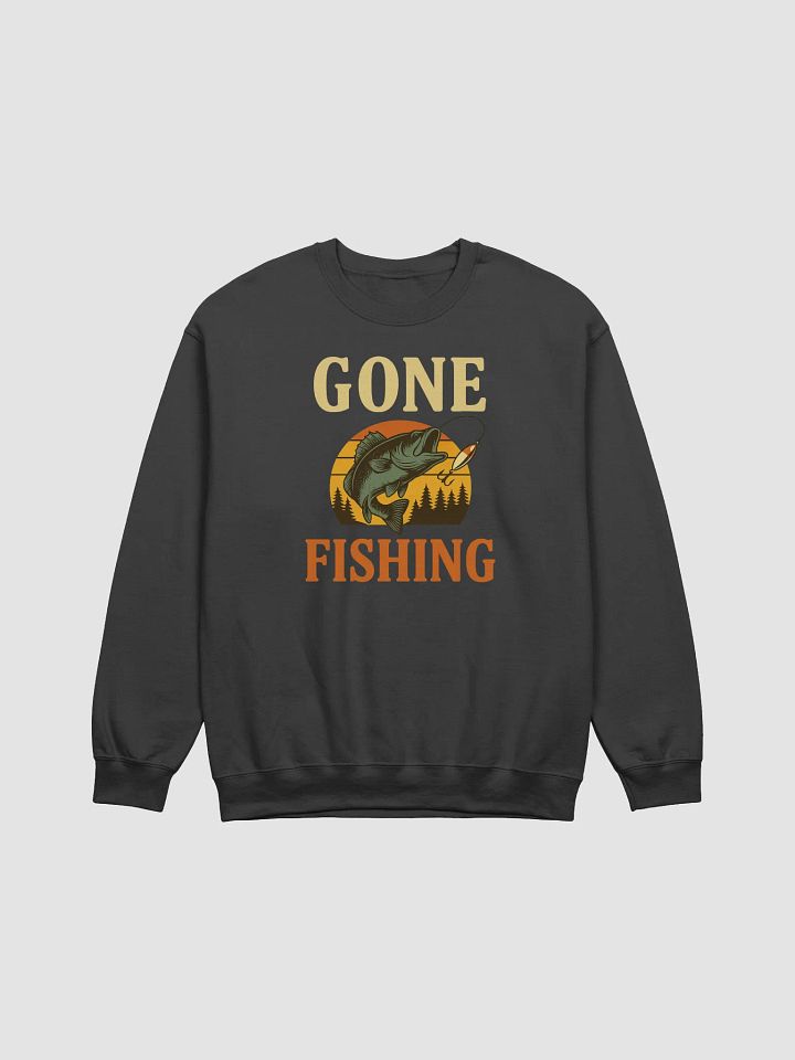Funny Fishing Sweatshirt – Gone Fishing Vintage Outdoor Pullover product image (4)