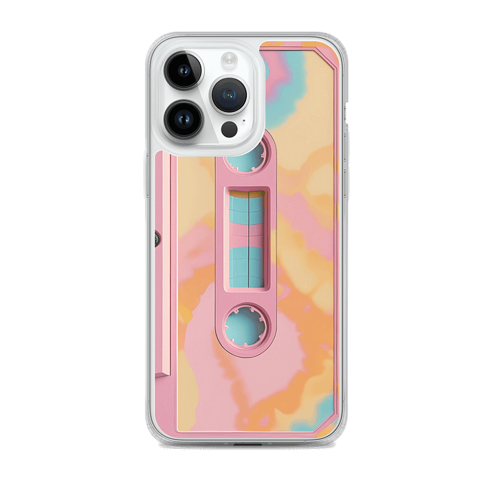 Retro pink Cassette Tape iPhone® Case product image (2)