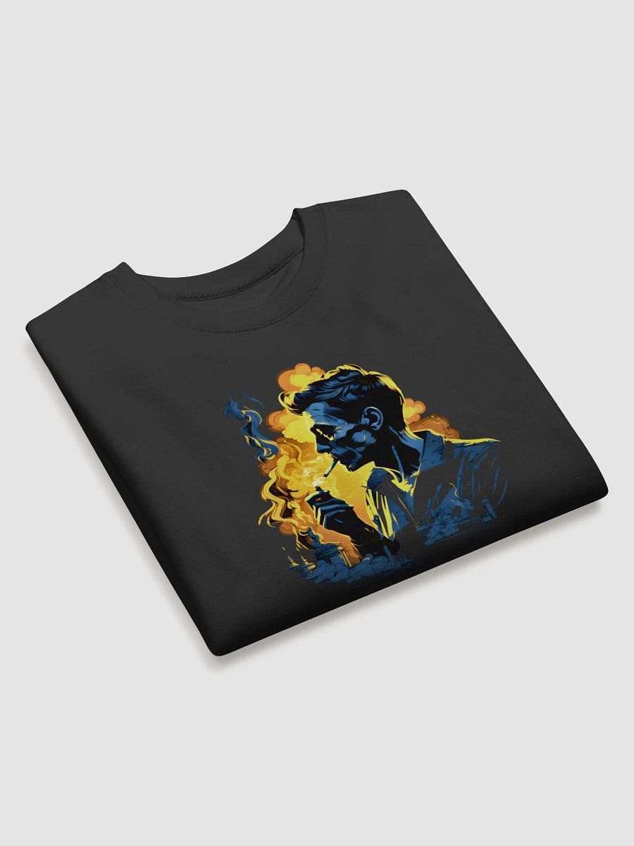 Blue Smoke Man Long Sleeve Sweater – Stylish Abstract Art Pullover product image (3)