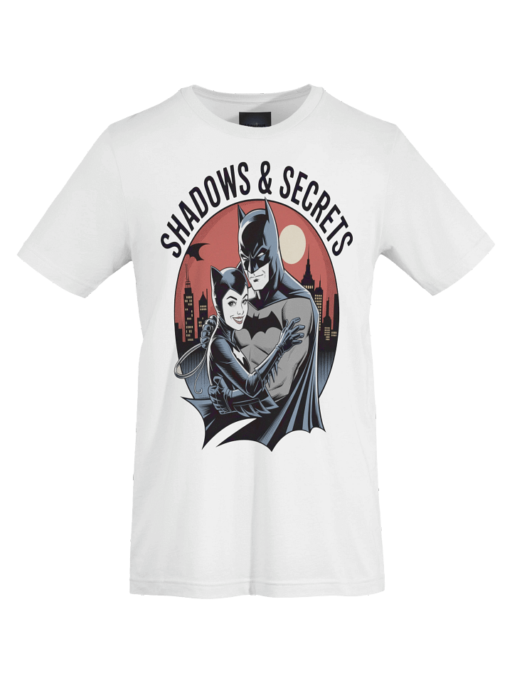 Shadows & Secrets: Batman & Catwoman Midnight Embrace T-Shirt product image (1)