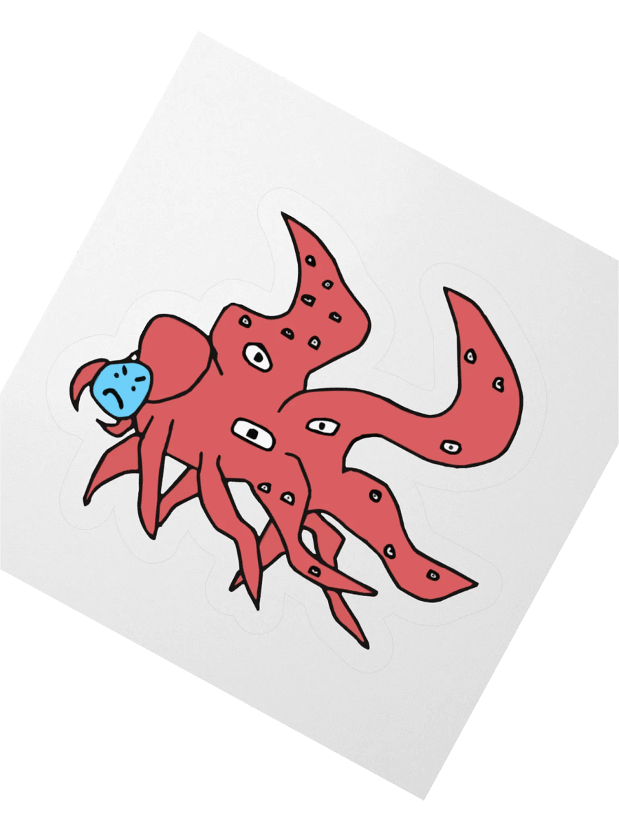 Red AI Shoggoth Sticker product image (5)