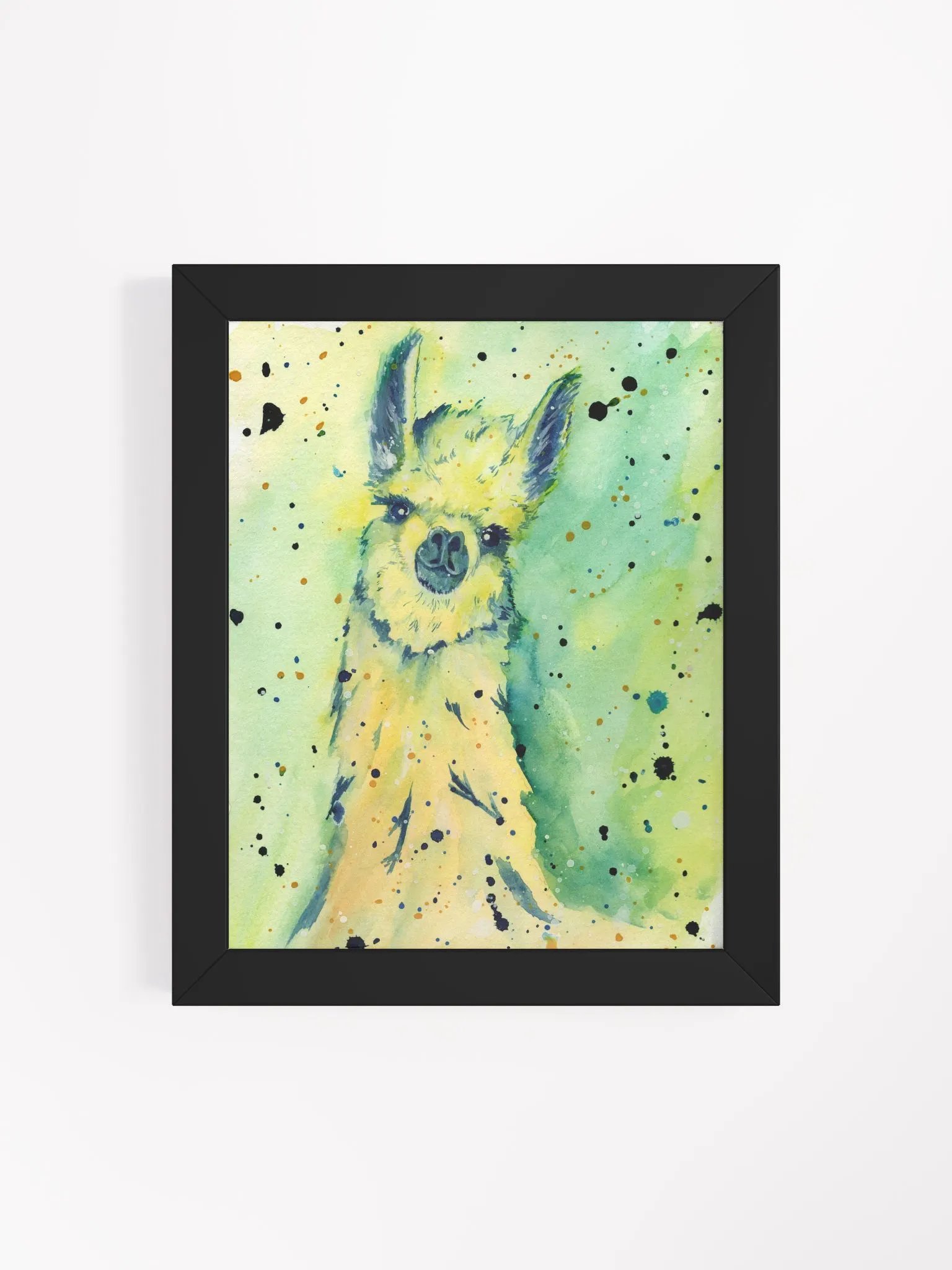 Lama watercolor painting print product image (4)