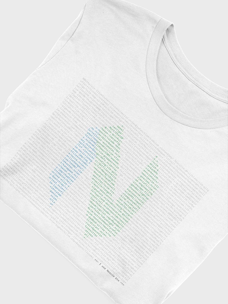 [WIP] Neovim repos white t-shirt product image (5)