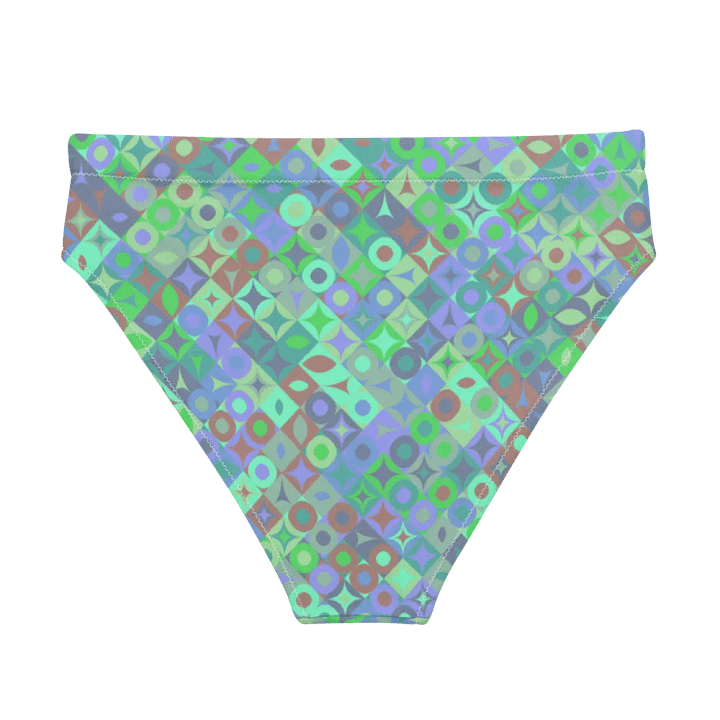 Colorful vector Pattern Design High Waisted Bikini Bottom - v8 product image (1)