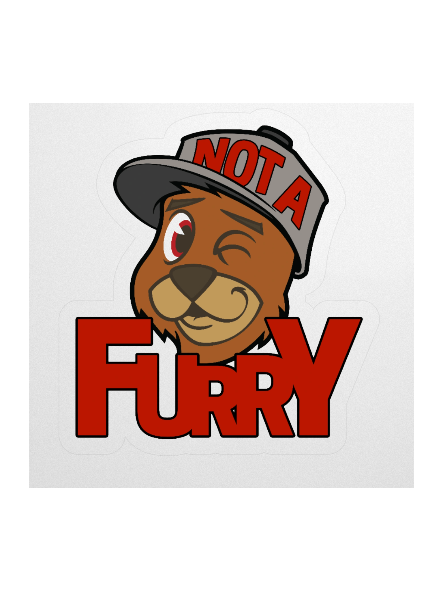NOT A FURRY (CUTE!) STICKERS product image (1)
