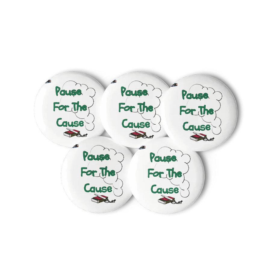 Pause For The Cause Pin Button Set in Green product image (3)